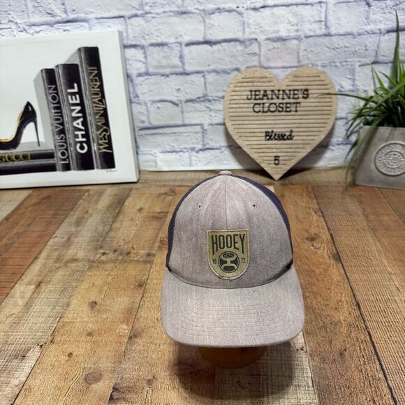 Bronx Hooey Trucker Hat gray suede brown patch - Picture 6 of 7